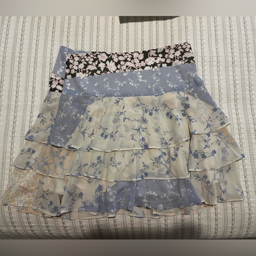 Urban Outfitters Cream Floral Skirt